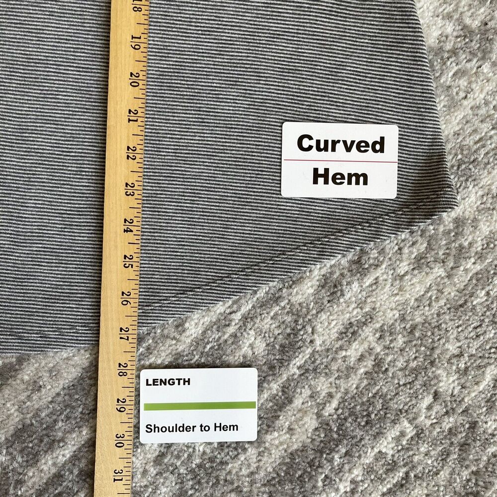 Tommy Hilfiger Sport Top Women's‎ Size L Gray Stripes Raglan Long Sleeves - Picture 10 of 11